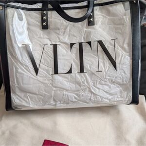Valentino Black and White Tote Bag